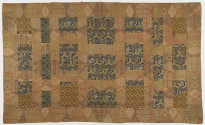 Ein buddhistisches Mönchsgewand, geflickt; kesa, Edo-Periode, 1615-1868